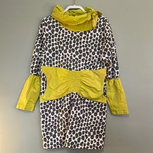 Large Tracy Negoshian casual funnel neck dress with pockets